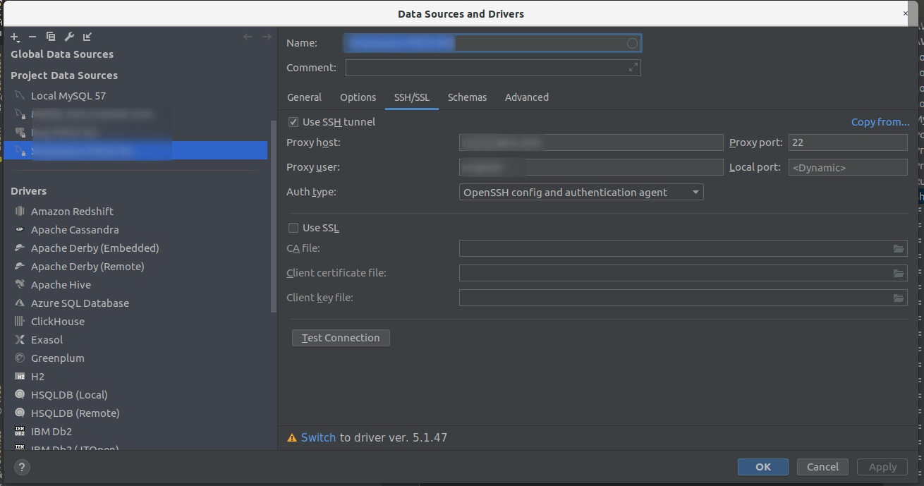 SSH settings