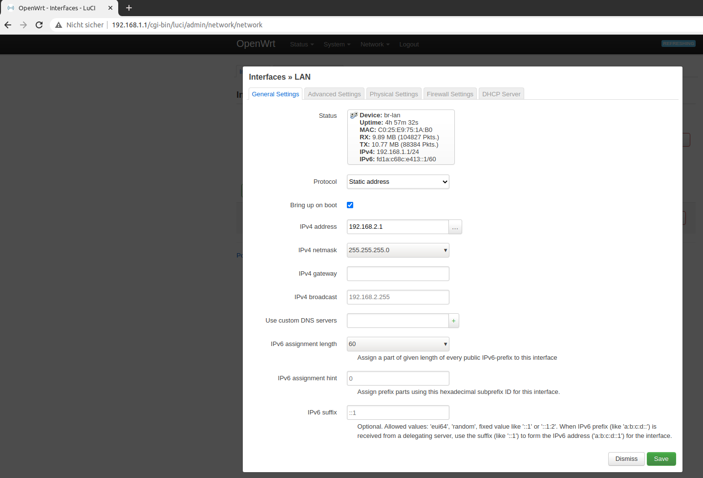 Assign a static IP