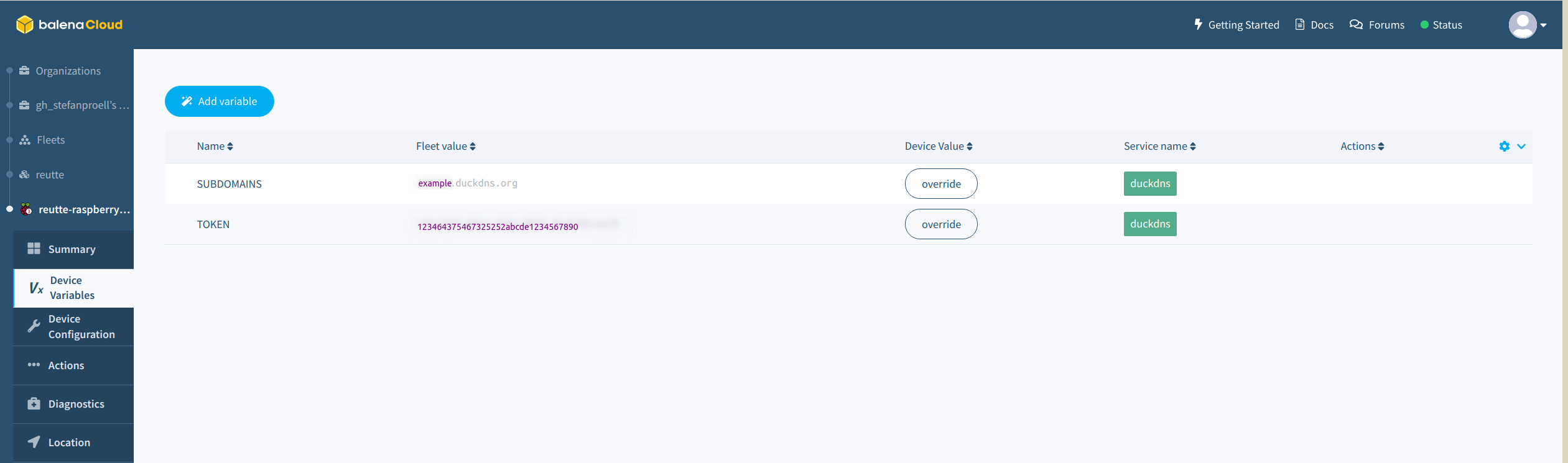 Duck DNS Configuration